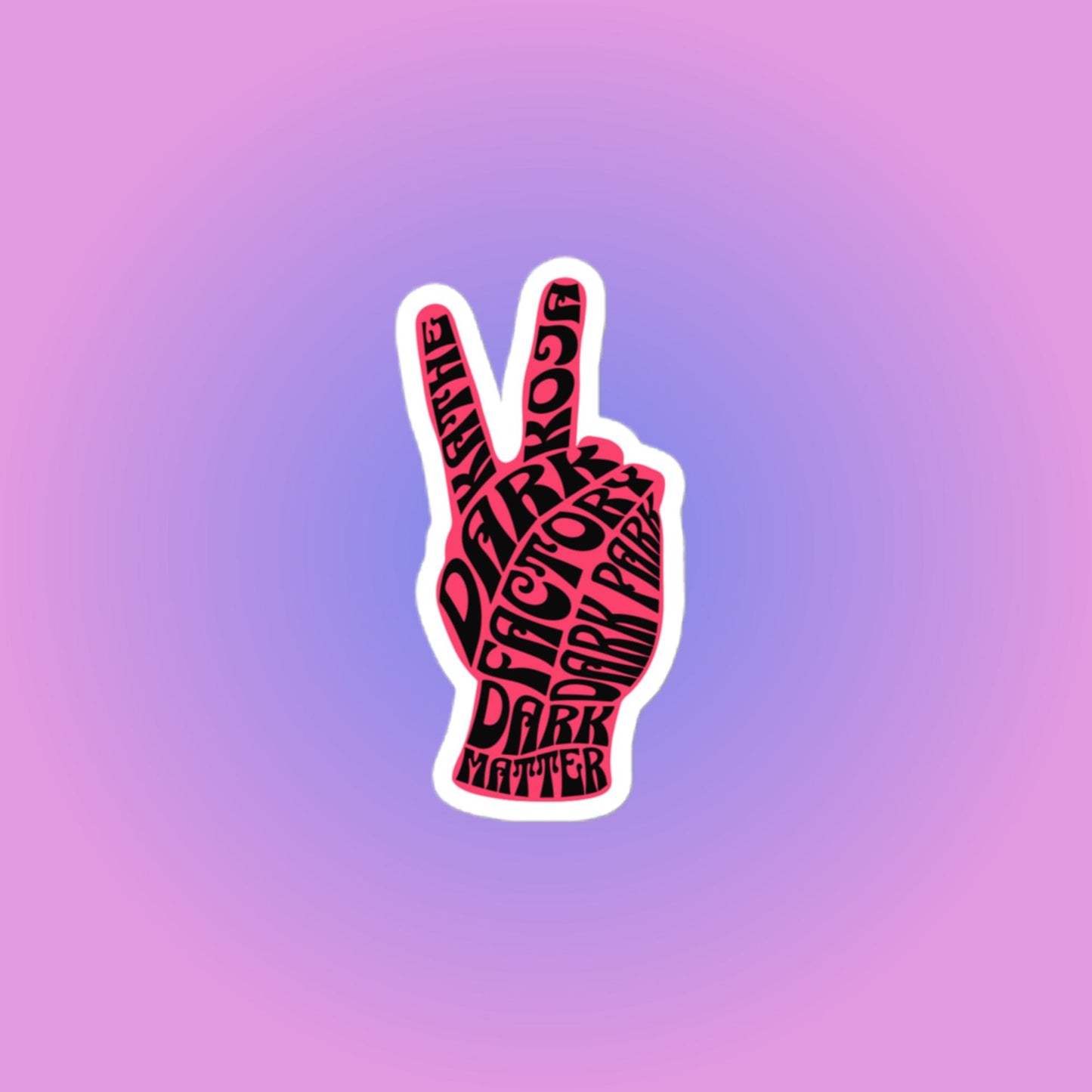 Dark Factory "V" is for Vibe Bubble-free stickers