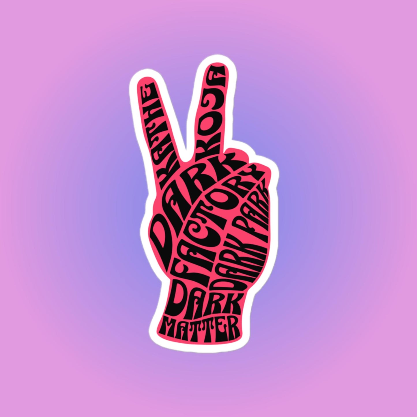 Dark Factory "V" is for Vibe Bubble-free stickers